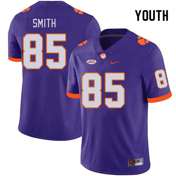 Youth Clemson Tigers Jackson Smith #85 College Purple NCAA Authentic Football Stitched Jersey 23LV30QF